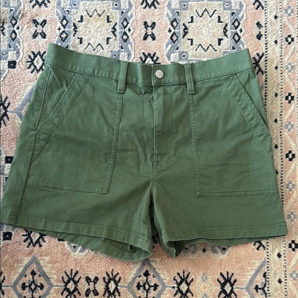 J. Crew Factory 30 High Waist Green Shorts NWOT